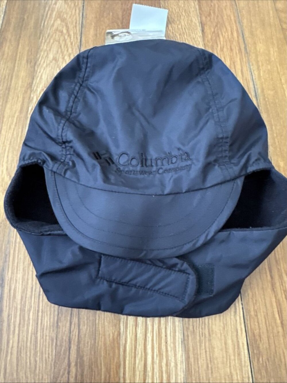 Columbia Hat Cap Trapper Adult Nylon Fleece Lined Ear Neck Flap Winter Size S/M